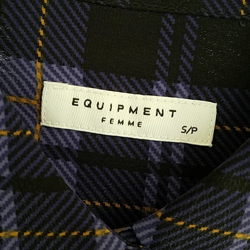 Equipment Femme Reese Silk Shirt-Crop Sz. S - Picture 2 of 4